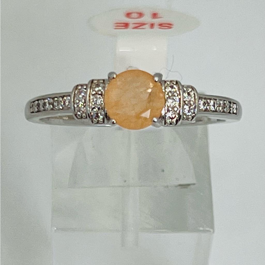 Retro Bomb Party Ring Natural Fusion Peach Quartz Rbp2176 Size 10 25$